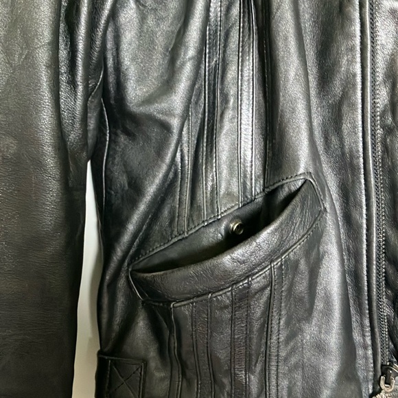 Harley-Davidson Black Leather Biker Jacket - Picture 6 of 10